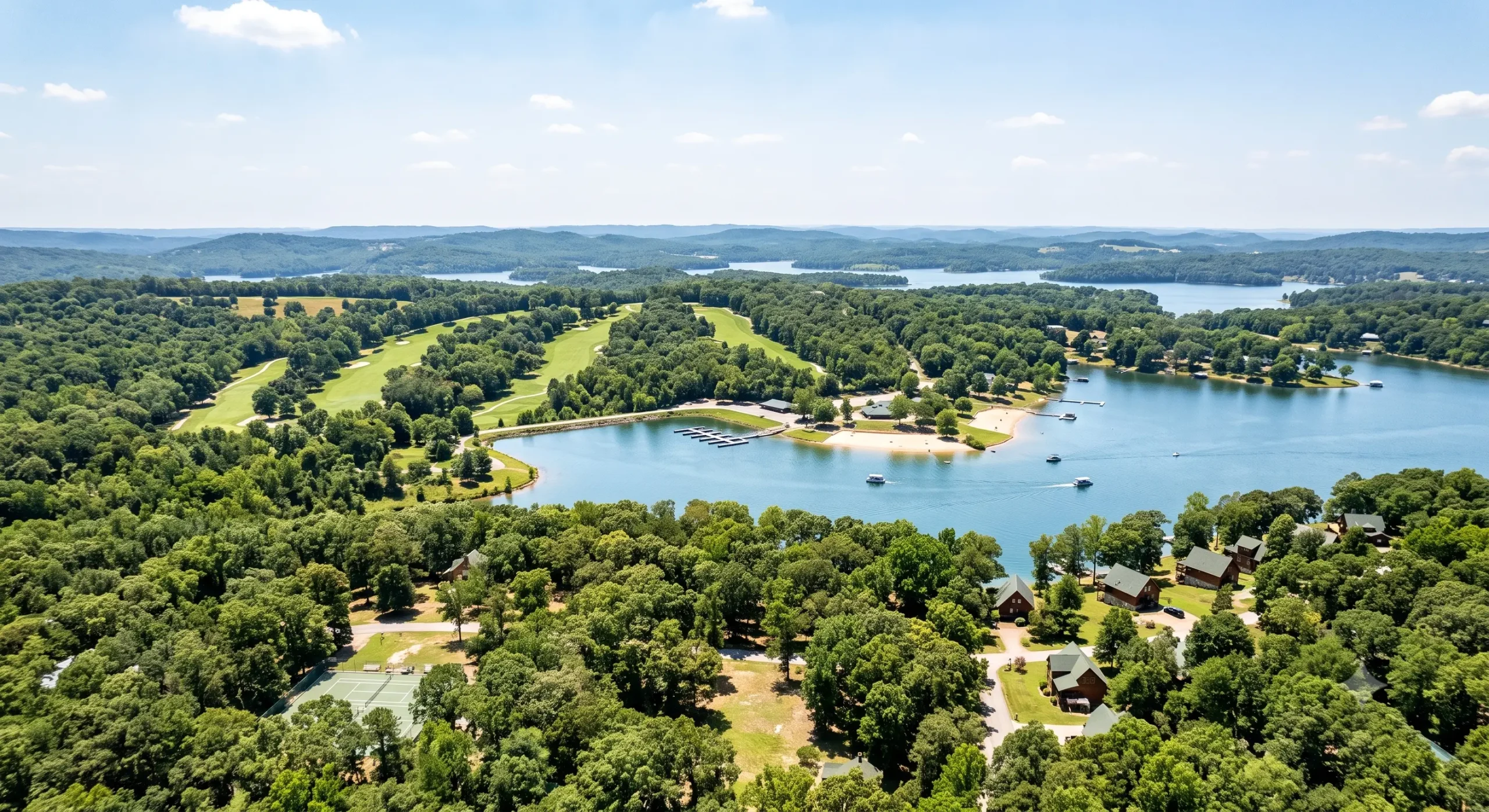 Land for sale in Cherokee Village Arkansas with lakes and golf courses